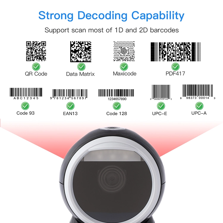 2022 New Desktop Omni-Directional Barcode Scanner for POS System