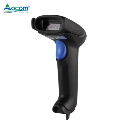 Lecteur d'étiquettes étanche portable filaire Ocom Scanner de codes à barres 2D Qr Code