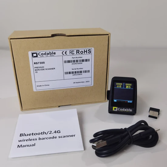 Codable RS7300 Mini 2D sans fil Premium lecteur de codes à barres Bl OEM qualité prix d'usine